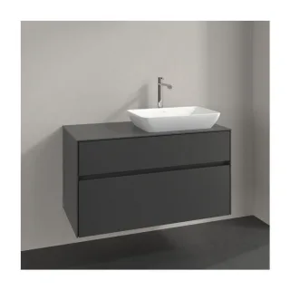 Villeroy und Boch Collaro Waschtischunterschrank C11100VR 100x54,8x50cm, Waschtisch rechts, graphite
