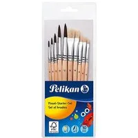 Pelikan Malpinsel Pinsel-Starter-Set mit je 5 Borsten - und Haarpinsel, (10 teilig)