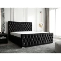 B&B Home Polsterbett Stauraumbett Schlafbett Bett Crystal 180 cm 200 cm (mit Bettkasten und Lattenrost, ohne Matratze)