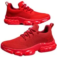 HUSK'SWARE Sneaker (Luftkissen-Sohle, Strick-Obermaterial) Herren verschleißfeste, rutschfeste