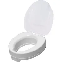 Drive Medical Toilettensitzerhöhung WC Toilettensitz Erhöhung Toilettenaufsatz Ticco m. Deckel 225 kg, 10 cm
