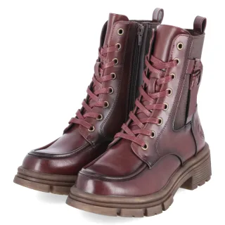 Rieker Schnürstiefeletten - Gr. 36 - Schwarz - Synthetik