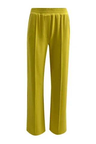 Milano Italy - wideleg pants with elastic waist and french pockets pistachio - Gr. - XS