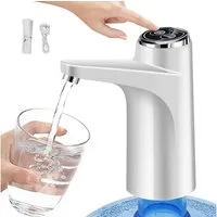 FELIXLEO Getränkespender Wasserflaschen Pumpe Elektrischer Wasserspender USB Weiss
