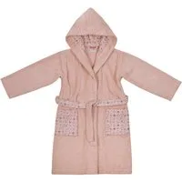 Wörner Kinderbademantel Lamas, Langform, Baumwoll-Webfrottier, Kapuze, Gürtel, mit Stickerei, mit Taschen, maschinenwaschbar, trocknergeeignet