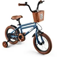 Vankel Kinderfahrrad Kinderfahrrad 12–16 Zoll für Jungen, 1 Gang, Mit Stützrädern und Korb