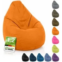Green Bean Sitzsack Kinder Sitzsack Drop 60x60x90cm (mit Rückenlehne 60x60x90cm - Indoor Sitzkissen 220L EPS-Perlen Füllung, Kuschelig Waschbar), Bean Bag Bodenkissen Lounge Chair Sitzhocker Kindersitzsack