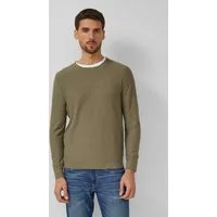 s.Oliver Longpullover Strickpullover Strickpullover mit Flammgarnstruktur und Rollkante