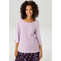 Aniston CASUAL Strickpullover mit kleinem Schlitz an den 3/4-langen Ärmeln