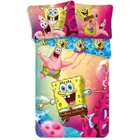 Jerry Fabrics Bettwäsche SpongeBob Set Blau – Baumwolle 140x200 cm, Baumwolle