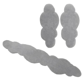 OTTO home Bettumrandung "Microfaser Teppich Magong, besonders weich, sehr feiner Flor" Höhe 25 mm 3 tlg. Wolkenform, uni Bettvorleger, Läufer-Set, Schlafzimmer, Kinderzimmer