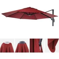 MCW Ersatzschirmbespannung MCW-A96-E-S, 300x300 cm, Ø 300 cm, Passend für Sonnenschirme rund Ø 3m, Regenbeständig