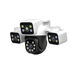 ESCAM PT223 3x4MP Three-Lens Camera Three-Screen PTZ Monitoring Sound And Light Alarm Two-Way Voice Cloud Storage Human