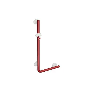 Hewi System 800 K Winkelgriff 950.33.2209933 1250mm, Brausehalter, Stützen und Rosetten reinweiß, rubinrot