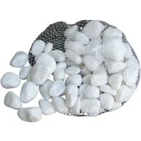 Deko-Impression Dekosteine 1 Kilo Flusssteine, Dekosteine, Zierkies, Flusskiesel, weiss, 2-4 cm, (1-St)