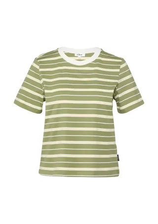 s.Oliver - T-Shirt olive/mehrfarbig - Gr. - 40