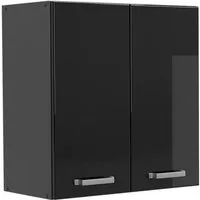 Vicco Hängeschrank R-Line, Schwarz Hochglanz/Anthrazit, 60 cm (1-St)