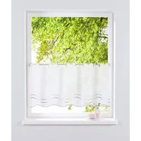 OTTO home Scheibengardine Betty (1 St), Stangendurchzug, transparent, Transparent, Polyester, Wellen, Stickerei