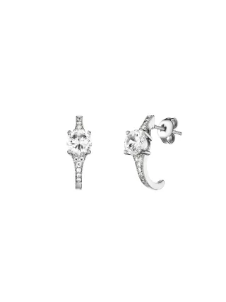 Julie Julsen Ohrstecker 925 Silber rhodiniert Zirkonia weiß