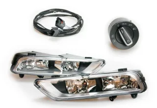 Für VW Passat B7 Original Kufatec Nebelscheinwerfer Kabelbaum + Lichtschalter