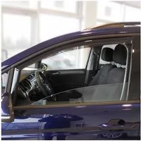 OMAC Lüftungsgitter Windabweiser für VW Touran 2015-2025 Dunkel Acryl 2tlg (2 St), Aerodynamisch, Einfache Montage, Waschstraßenfest