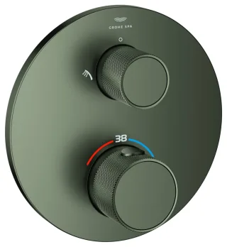 GROHE Thermostat-Brausearmatur Atrio Private C. 24396 2-W-Umst. Knopfbet. satin graphite, 24396MG0 24396MG0