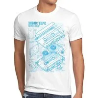 style3 Print-Shirt Herren T-Shirt TAPE Kassette disko MC DJ retro musik turntable ndw analog disco