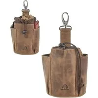 Greenburry Leckerlibeutel "Vintage" Leder, Futterbeutel Hunde und Pferde, Gürtelschlaufe und Karabiner