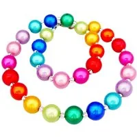 traumschmuck Collier 149f Halskette Zauber Perle 3D Effekt glänzend 12mm bunt mehrfarbig (Geschenk, Muttertag, Weihnachten, Geburtstag, Valentinstag, incl. Schmuckbox), handgefertigt, Made in Germany