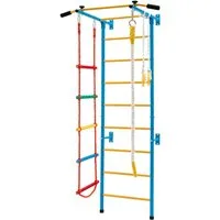 COSTWAY Sprossenwand Turnwand, mit Klimmzugstange, Metall