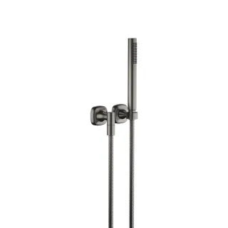 Dornbracht Schlauchbrausegarnitur mit Einzelrosetten COYA 27808404 Dark Platinum gebürstet,27808404- 27808404-99