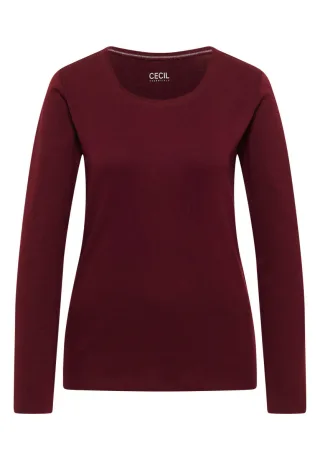 CECIL - Langarmshirt rot - Gr. - XS