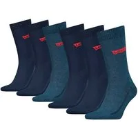 Levi's® Socken LEVIS REGULAR CUT BATWING LOGO 6P RECYCLED CO ECOM (Packung, 6-Paar, 6 Paar) mit breitem Logobund