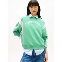 Tommy Jeans Sweatshirt TJW BXY VARSITY CREW im Boxy Fit, Schulter-Details