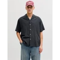 Jack & Jones Kurzarmhemd JJEBREEZE LINEN BLEND RESORT SHIRT SS SN mit Knopfleiste