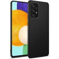 CoolGadget Handyhülle Handy Schutzhülle für Samsung Galaxy A72 matt schwarz 6,7 Zoll, Silikon TPU Hülle Schutz Tasche Cover schlicht Slim Case