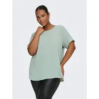 ONLY CARMAKOMA Shirtbluse CARVICA SS TOP WVN NOOS Materialmix, regular fit