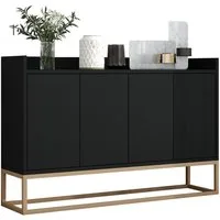 HAUSS SPOLE Sideboard Schubladenkommode, Sideboard Highboard Kommode (griffloser Buffetschrank, für Esszimmer, Wohnzimmer, Küche)