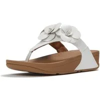 Fitflop LULU FLOWER TOE-POST SANDALS Dianette Keilabsatz, Zehentrenner, Sommerschuh mit modischer Blütenverzierung