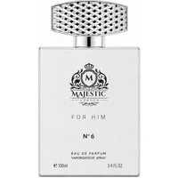 MAJESTIC LONDON Eau de Parfum Majestic For Him No. 6, Herrenduft, Würzig, Amber, Zitrus e100 ml, Hergestellt in UK · Langanhaltend · Angenehm