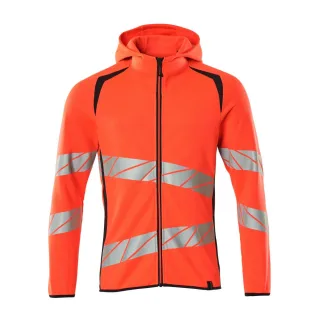 MASCOT Kapuzensweatshirt mit Reißverschluss ACCELERATE SAFE Hi-vis Rot / Schwarzblau M - 19284-781-22210-M