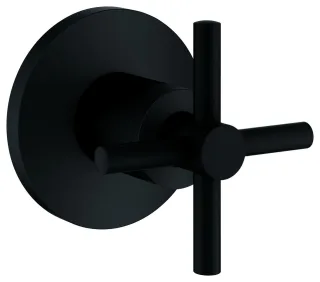 GROHE Unterputz-Ventil-Oberbau Atrio 29396, Kreuz-Griff phantom black, 29396KF0 29396KF0