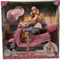 SIMBA Stehpuppe Simba Steffi Love Chic City Scooter mit Roller Helm Spielfigur Puppe