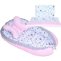 Primawela Bettnestchen Baby MINKY Nestchen Kokon Kuschelnest Kissen Decke Schmetterlingkissen