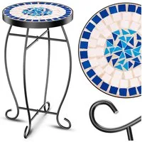 KESSER Beistelltisch, Mosaik-Platte & Metall-Gestell Bistrotisch Gartentisch Blumenhocker