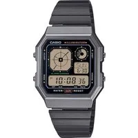 CASIO VINTAGE Chronograph A130WEGG-1AEF, Quarzuhr, Armbanduhr, Damenuhr, Herrenuhr, Edelstahlarmband, digital