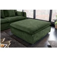 riess-ambiente Sitzhocker HEAVEN 100cm dunkelgrün · Hussensofa inkl. Kissen & abnehmbaren Bezug (Einzelartikel, 1 St), Wohnzimmer-Hocker · Samt-Bezug · Federkern-Polsterung · Landhausstil