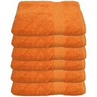 Julie Julsen Handtücher 6-Handtücher-Orange-Handtuch 50 x 100 cm, Baumwolle (6-St)