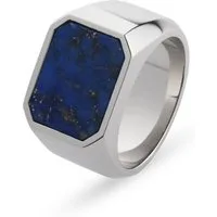 FAVS Fingerring FAVS Herren-Herrenring Edelstahl 1 Lapislazuli, Lapislazuli, behandelt