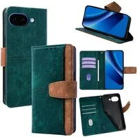 Wigento Handyhülle Klapphülle für Google Pixel 10a RFID Schutz Kartenfach Case Grün 6,3 Zoll, RFID Schutz, Kartenfach, Standfunktion
